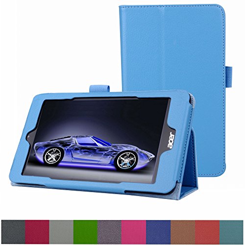 Acer ICONIA ONE 7 B1-750 hülle,Mama Mouth Folding Ständer Hülle Case mit Standfunktion für Acer ICONIA ONE 7 B1-750 Tablet-PC,Hellblau