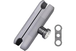 FANAUE Bras antivol double prise 25 mm compatible avec les supports RAM tête sphérique de taille B et support de téléphone de vélo moto, compatible avec tous les adaptateurs à bille standard de 2,5 cm