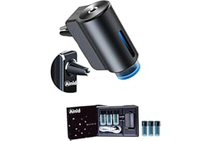 Ainid Ambientador inteligente para coche, difusor universal para coche con tres difusores ajustables y recargables con aceite esencial de 10 ml (difusor + 3 aceites, colonia)