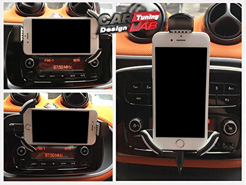 Supporto da auto universale per smartphone, adatto al modello di macchina Smart Fortwo dal 2014 in poi