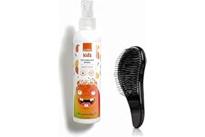 FUSION FINDS Kids Detangling Spray and Brush Set, featuring Avon Tear-Free Detangler | Gentle Hair Tamer for Knots & Tangles on Wet or Dry Hair | Makes Combing Easy