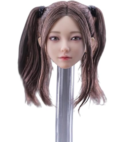 HiPlay Testa Scolpita Per Action Figure 1/6 - Ragazza Affascinante Per Bambole Da 12 Pollici, Adatta Per Corpi TBLeague E JIAOUDOLL, Dettaglio Realistico Per Collezionisti (Modello B) - 3