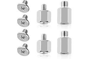 MMGOQQT 8 Pcs Computer Screw Set, M.2 SSD Standoff and Screw Set, PC Motherboard Standoffs Screws Kit, Computer Motherboard Fixing Screws, Screws Set for Motherboard, Silver