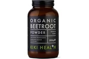 KIKI Health - Organic Beetroot Powder - 100% Pure, Rich Source of Dietary Nitrates - Natural Sweetener & Flavour - High in Fibre, Natural & Healthy Food Dye, Delicious Recipes - 200g