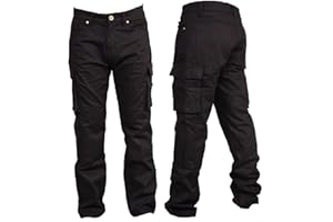 SGI-BIKE Herren Dupont™ Kevlar® Motorrad Jeans Hose Motorradjeans mit 4X Protektoren (Blau)