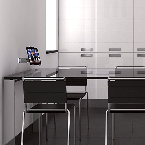 Exelium UP460 Set für Tablet PCs: Universalhalterung für Bildschirmdiagonalen von 18cm (7 Zoll) bis 30cm (12 Zoll), inkl. schwenkbarem Teleskoparm-Wandhalterung (UP400), schwarz - 8