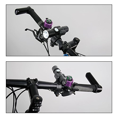LED Fahrradbeleuchtung Mini-Taschenlampe, MORECOO Fahrradlampe mit Fahrradhalter und Rücklicht, CREE Taschenlampe mit USB Wiederaufladbare für Berg-Radfahren, Camping und täglichen Gebrauch usw. [3 Licht-Modi] (Schwarz) - 5
