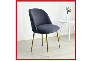 HOOWARM Fundas Elásticas de para sillas de Comedor 1/2/4/6 Piezas Funda para Silla de Oficina de sin reposabrazos semicírculo,nórdica Moderna Arco para Silla,Funda para Silla de Oficina