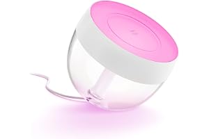 Hue Iris bordslampa, svart | LED-modul, vitt & färgat ljus, Zigbee & Bluetooth, 16 miljoner färger, djupdimningsfunktion, appstyrd, kompatibel med Alexa