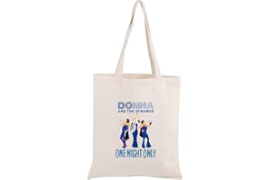 通用 Mamma Mia - Bolsa de cosméticos Donna and The Dynamos Gift Mamma Mia Music Gift Mamma Mia Here We Go Again Gift Girl Power Gift, Mamma Donna Tote, 14.56 inches tall and 12.59 inches wide
