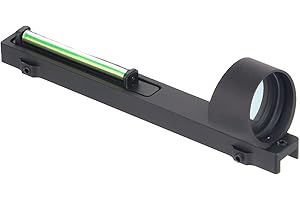 ToopMount 1X28 Mirino a punto verde Mirino per fucile da esterno Sport Tattico Mirino a fibra ottica verde completamente rivestito, cerchio con punto centrale