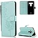 Produktbild Handyhülle für HTC U12 Plus Tasche PU Leder Flip Case Brieftasche,HTC U12 Plus Hülle,FNBK Geprägter Löwenzahn Blumen Holster Leder Flip Wallet Cover in Book Style Stand Case Card Slot Leder Tasche Case Karteneinschub TPU Innen Magnetverschluß Kratzfestes und Schmutzunempfindliches in Grün TPU Wallet Schutzhülle für HTC U12 Plus