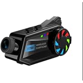 Bt68 Kameralı Intercom Motosiklet Bluetooth Kask Kulaklık Ses Kontrol&uuml; 1080p Video Kayıt Interkom