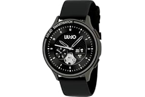 LIU JO SWLJ073 Orologio intelligente da uomo Voice Man IP67 nero con cinturino in silicone, grado di impermeabilità: IP67, massimo 30 minuti, diametro cassa: 44 mm