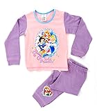 Kids Girls Official Disney Princess Long Pyjamas Pj's Set 2 Piece Cuffed Bottom Trousers Size 1-5 Years