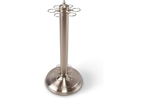 Funky Chalk Freestanding COMPACT 6 CUE Metal Pool and Snooker Cue Rack for up to 6 cues (Silver)