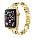 BZLine Armband | Luxus Edelstahl Ersatz Uhrenarmband | Für Apple Watch Series 4 40mm/44mm | Solide Legierung Drahtgeflecht mit Interlock-Verschluss | Bandlänge: 175 mm | Handgelenkgröße: 135-220mm