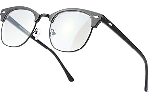 kimorn Gafas con Filtro de luz Azul para Oficinista Gafas Medio Marco Anti-Luz Azul para Ancla de internet para Ordenador Juegos etc Hombre y Mujer KS052