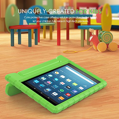 MoKo Hülle für Fire HD 8 2016 – Superleicht EVA Kids Shock Proof Cover Stoßfest Kindgerechte Schutzhülle für Fire HD 8 Tablet (6. Generation – 2016), Grün - 2