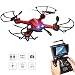 Produktbild Potensic Drohne mit Kamera, F181DH 5,8 GHz RC Drone Quadcopter mit 720 P HD Live-Kamera RTF Höhe Halten UFO stufenlose Geschwindigkeit Funktion, 5.8Ghz FPV LCD Bildschirm Monitor (rot)