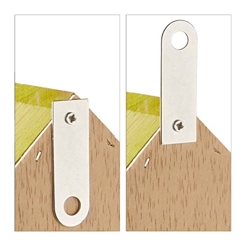 Relaxdays Insektenhotel Butterfly, Nistkasten für Bienen, Schmetterlinge, für Balkon, HxBxT: 41,5 x 27,5 x 8,5 cm, grün - 6