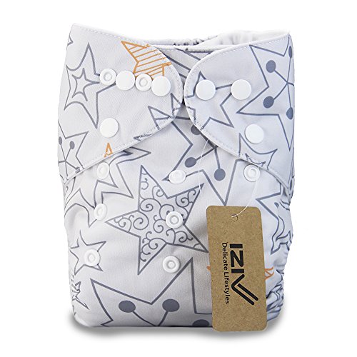 iZiv(TM) Newborn Organic Infant Waterproof/Adjustable/Reusable/Washable Pocket Cloth Diaper Fit Babies 0-3 Years(Star)