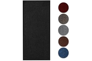 Circle of trust Hallway Runner Rug Heavy Duty Non Slip Rubber Back Anthracite 80x300cm Dirt Trapper, Water Absorbent, Washable Floor Mat, Long Carpet Runner for Kitchen, Launch, Doorway Area Rug