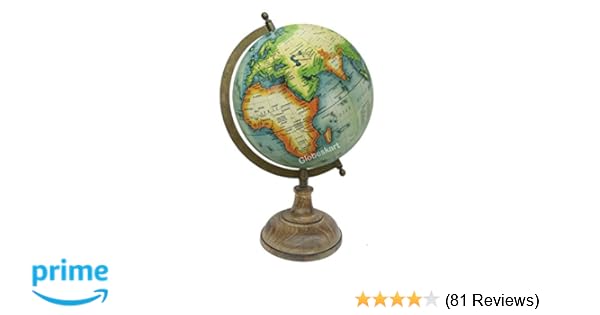 Globeskart Educational Antique Globe With Brass Antique Arc And