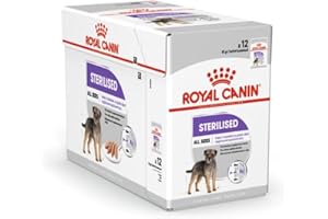 Royal Canin Mousse stérilisée | 12 x 85 g | Aliment Complet pour Chiens Adultes et stérilisés à partir de 10 Mois | Protéines digestibles