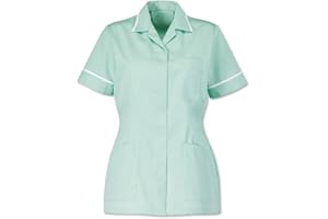 Instex Womens Healthcare Tunic, Aqua/Mint with White Trim, INS32AQ