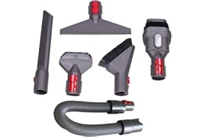 RECAMANIA Set di accessori adattabili per Dyson V7 V8 V10 V11: include 5 spazzole e tubo flessibile