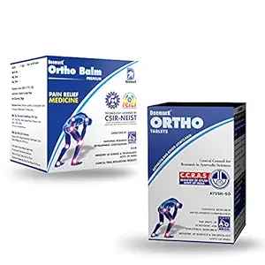 Deemark Ortho Balm & Ortho Tablet (50grm + Tab 30) for Joint Pain, Back Pain, Muscles Pain | Muscle Cramps, Sprains | Arthritis & Twitching | Pain in Cervical Spondylitis & Sciatica