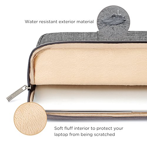 NIDOO 14″ Wasserdichtem Material Laptop Sleeve Case Tragbar Notebook Hülle Beutel Anti-Kratzern Schutzhülle Tasche Schutzabdeckung für 14 Zoll Notebook Computer (Grau) - 4