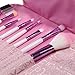 Soft Professional Beautiful 8pcs Makeup Brushes Cosmetic Make Up Brush Set Kit Foundation with Pink Faux Leather Pouch Bag Case
