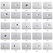 Price comparison product image RayLineDo® 2PCS Removable DIY Macbook Air Pro Decal Stickers Decoration Laptop Sticker For 11",13", 15", 17" Random Delivery Random