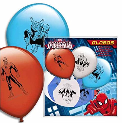 8 Luftballons * ULTIMATE SPIDER-MAN * für den Kindergeburtstag oder Party // mit 75cm Umfang // Luftballon Ballons Deko Motto Kinderparty Marvel Spiderman