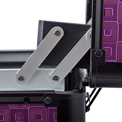 anndora Beauty Case Alu Kosmetikkoffer Werkzeugkoffer – Tragegurt Karo Farbwahl - 8