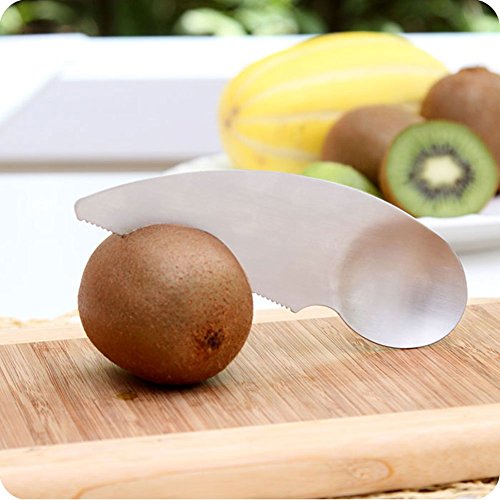 CrazySell Kiwi Peeler-Edelstahl-Frucht Pitted Peeler Kitchen Gadget (Kiwi Melonenschneider) - 5