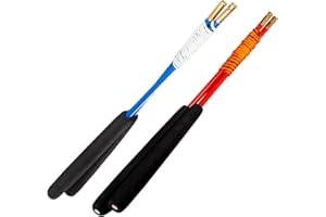 YOSTAR Lot de 2 baguettes de diabolo pour diabolo diamètre moyen taille 5 avec cordon (bleu + orange)