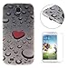 Price comparison product image Samsung Galaxy S4 i9500 Case [with Free Screen Protector],CaseHome Unique Stylish Patterned Design Premium Ultra Thin Shell Shockproof Perfect Fit Soft Slim Anti-Scratch Durable Rubber Bumper Skin Protective TPU Gel Silicone Case Cover for Samsung Galaxy S4 i9500-Red Heart Raindrop