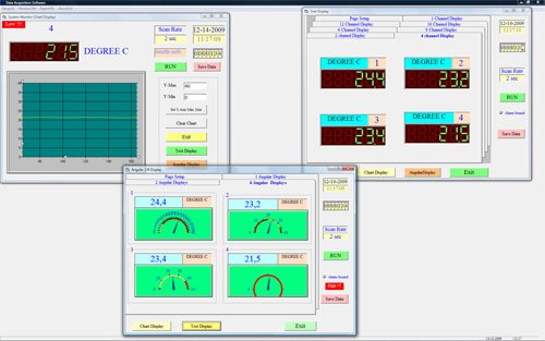PCE Instruments PCE-T390 4-Kanal Datenlogger / Temperaturmessgerät / Temperaturmesser / Thermometer für K, J und Pt100 Fühler, Speicher, Schnittstelle - 4