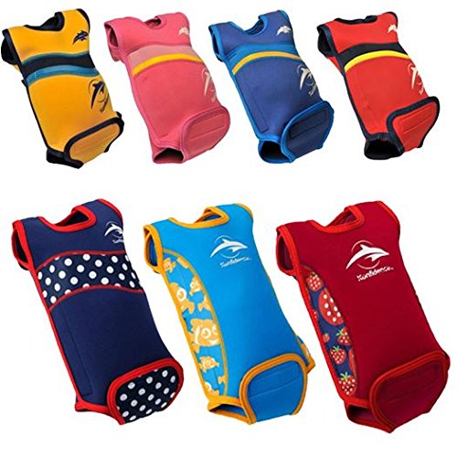 Baby wetsuit - Navy Polka Dot - 6 -12 months baby warmer neoprene wet suit, perfect for the pool or beach