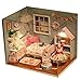 Produktbild DingLong 3D Holz DIY Spielset, DIY House - Kreative Geburtstag Weihnachtsgeschenk für Kinder und Frauen - Handgemachte Miniatur Puppenhaus