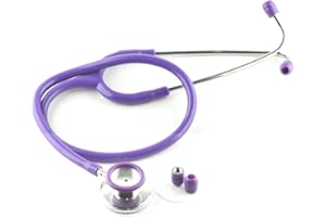 COMDENT Optimum Dual Head Stethoscope for Students, Nurse, Doctor, Vet EMT- Lightweight and Portable (Purple)