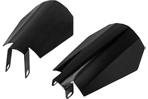 HDBUBALUS 1 paire de protège-mains pour moto Harley Touring Street Glide Road King Electra Glide Bagger Noir brillant