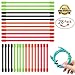 Produktbild 12 x 15,2 cm + 16 x 7,6 cm wiederverwendbar Twist Krawatten, aplaygo Gummi Gear Kabelbinder 28 PCS (diameter-4 mm, 7,6 cm und 15,2 cm) schwarz, rot, orange, grün