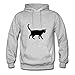 Women Cat Grey Personalized Vogue Off-the-record Hoody Shirts Xx-large