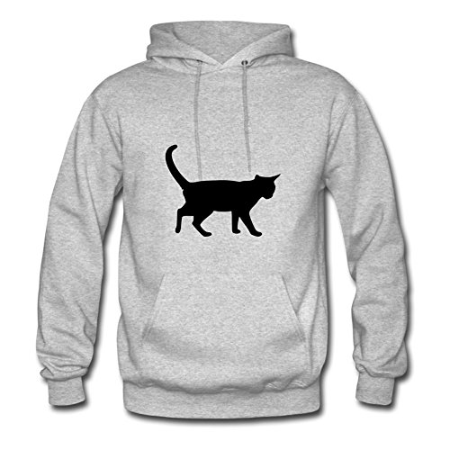 Women Cat Grey Personalized Vogue Off-the-record Hoody Shirts Xx-large