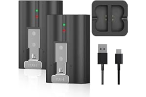 DEISIR 6040mAh Rechargeable Battery Compatible with Ring-Video Doorbell 2/3/3+/4, Video Doorbell 3 Plus, Stick Up Cam Battery (2nd & 3rd Gen) and Spotlight Cam Battery (2 batteries+charging station)