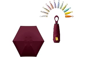 ERISED'S BIFROST Mini Sun Travel Umbrella Ring handle Coating Layer Fabric Blocking/anti UPF 50 UV Protection 99.9% Compact Folding Purse Umbrella/Lightweight Small Portable Backpack/Rain Sun/Men Women Kids